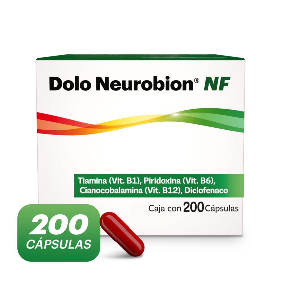 DOLO NEUROBION NF - Capsulas Caja X 200 - 25 Mg + 50 Mg + 50 Mg + 250 ...